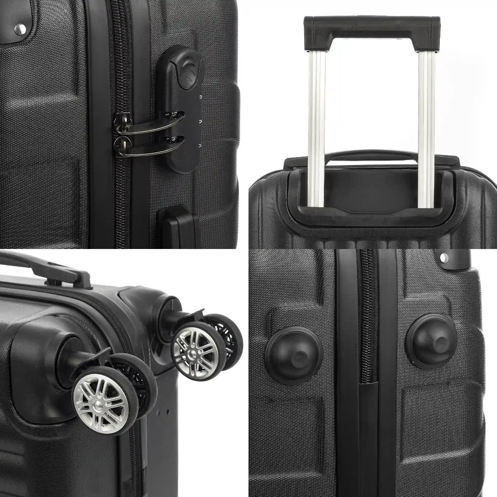 Firenze artegiani Maleta de cabina Trolley en material ligero de ABS de alta resistencia con esquinas reforzadas. Cerradura numérica y 4 ruedas dobles giratorias 360°. 55x36x21 cm Rebajas de fábrica
