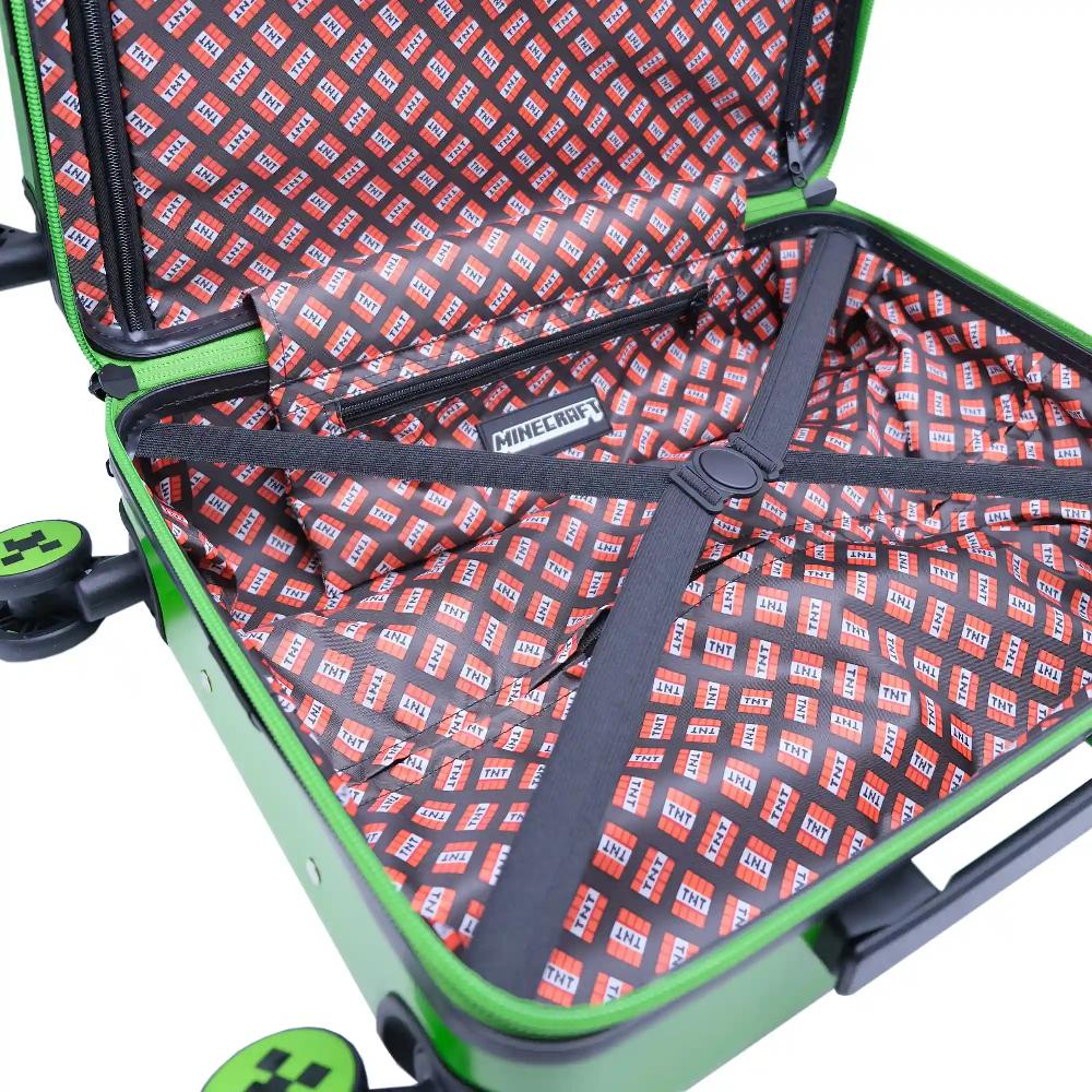 Firenze artegiani Minecraft Trolley Cabina. 4 ruedas Giratorias y multidireccionales. Material policarbonato termoformado con diseño Minecraft. Incluye candado TSA de combinación Descuento