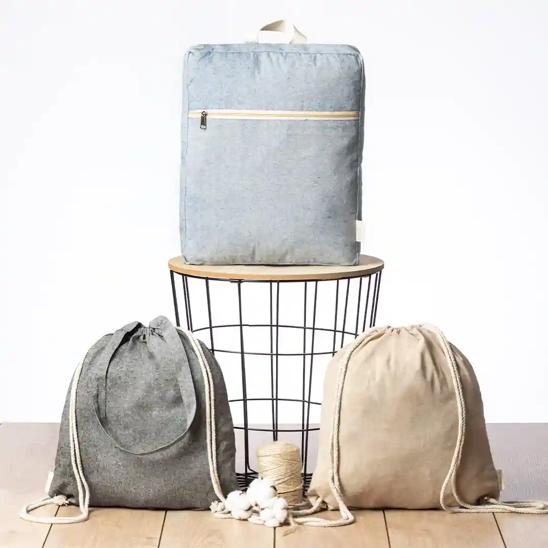 Firenze artegiani Mochila de línea nature en suave material 100% algodón orgánico ÚLTIMAS EDICIONES