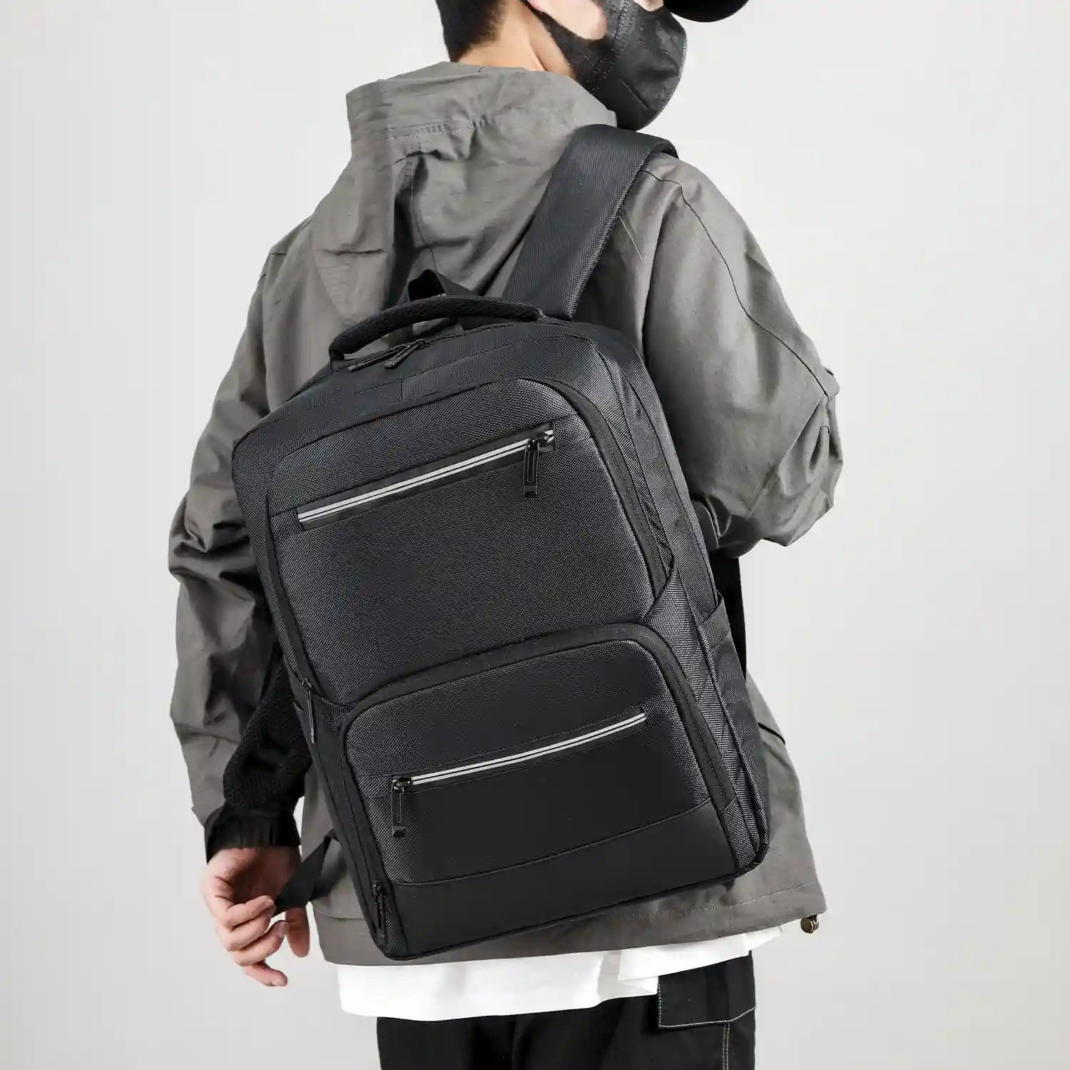 Firenze artegiani Mochila de viaje con gran resistencia impermeable y con conexión USB. Acolchada ventilada y con asa para trolley Solo hoy