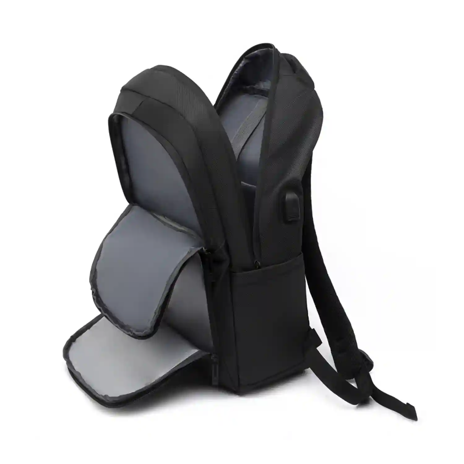 Firenze artegiani Mochila de viaje con gran resistencia impermeable y con conexión USB. Acolchada ventilada y con asa para trolley Solo hoy
