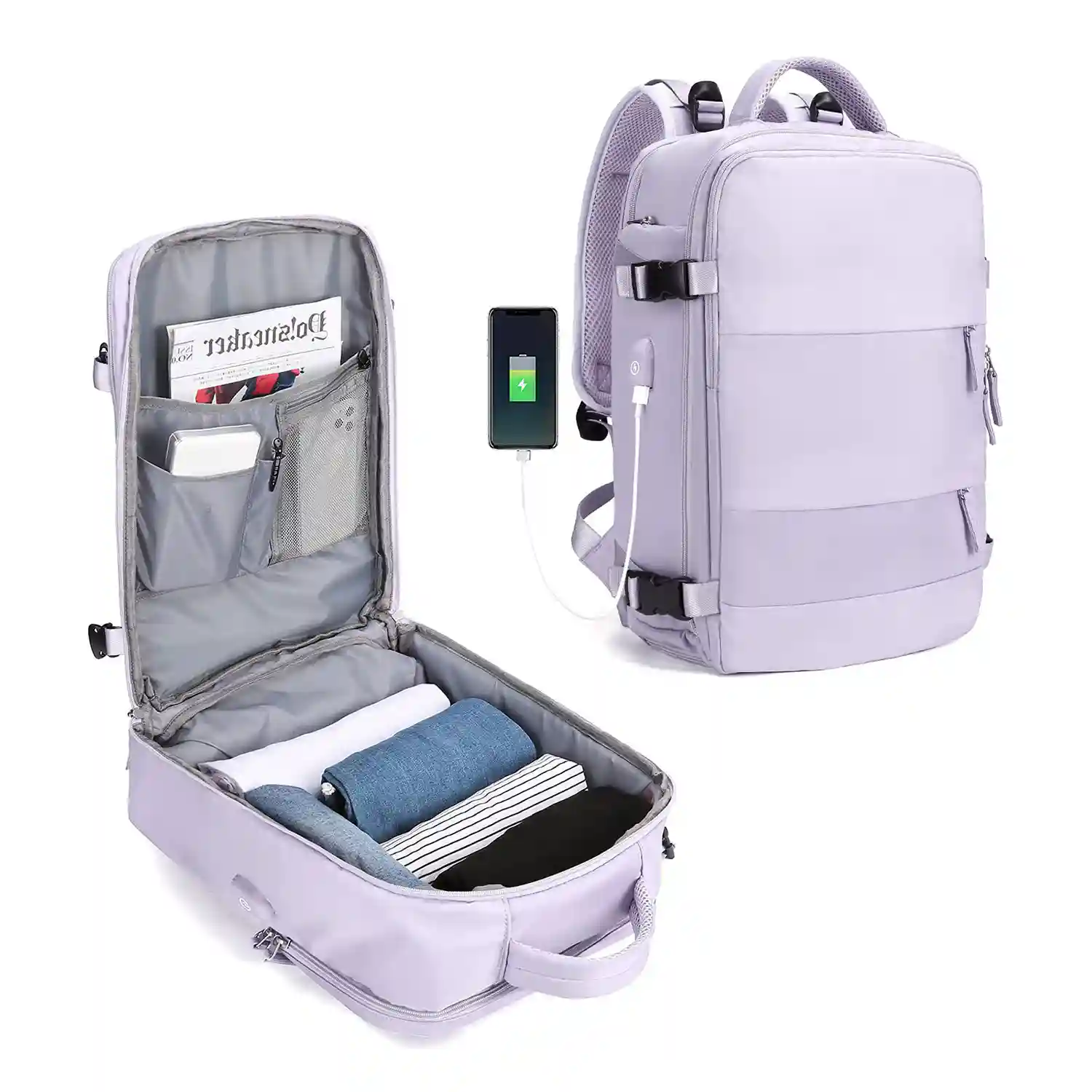 Firenze artegiani Mochila cabina viaje de gran capacidad con multicompartimento (calzado ropa portátil) Liquidación