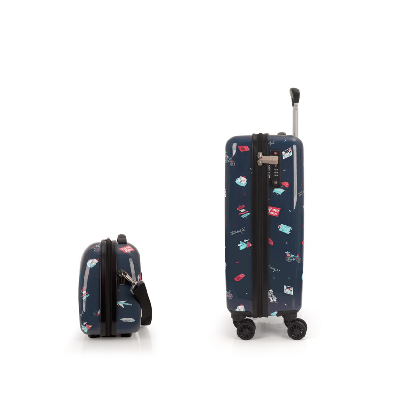 Gabol Juego de Maleta de Cabina y Neceser PLANS MR. WONDERFUL Oferta exclusiva