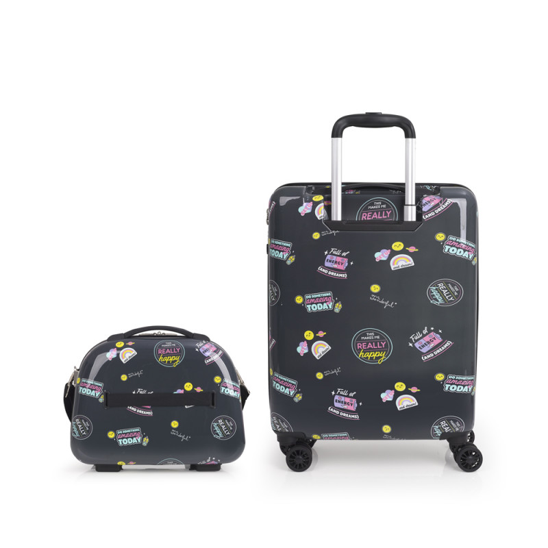 Gabol Juego de Maleta de Cabina y Neceser SMILE MR.WONDERFUL Descuento por venta flash