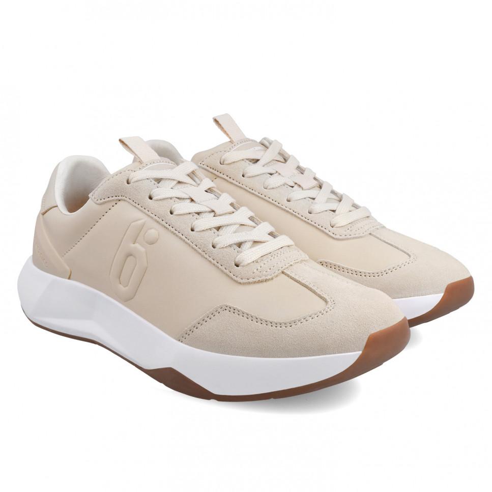 Garvalin Deportivo de piel beige para mujer 24201-A708 Rebajas baratas