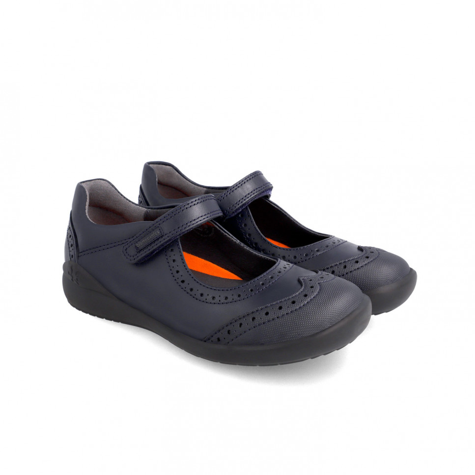 Garvalin Zapatos colegiales azules para niña 191110-B089