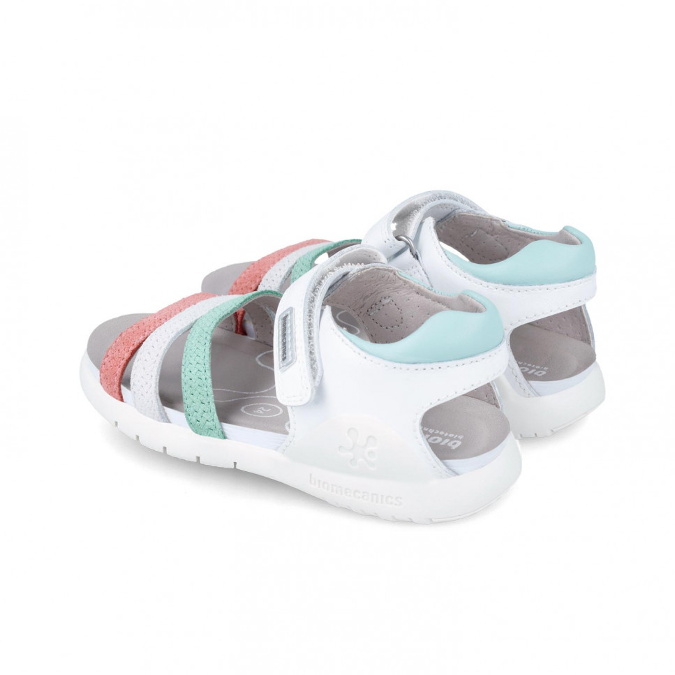 Garvalin Sandalias blancas multicolor de niña 242242-B Los más vendidos