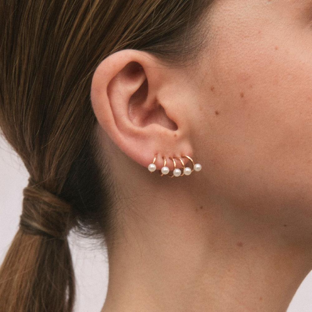 Gold&roses PENDIENTE 5 AROS PERLAS Grandes ahorros