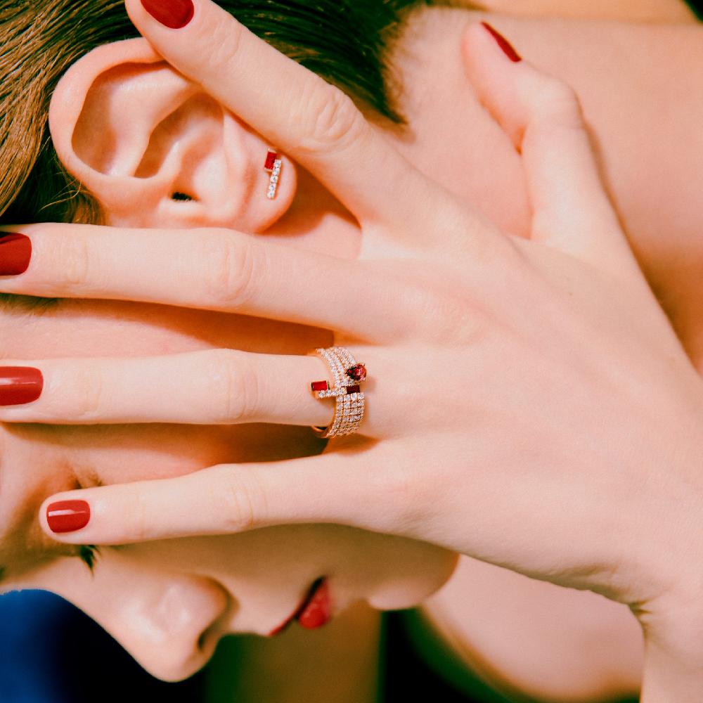 Gold&roses Pendientes Bande I am Red Rebajas