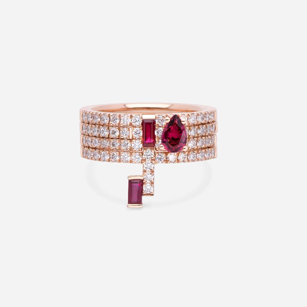 Gold&roses Anillo Ouverture I am Red Grandes ahorros