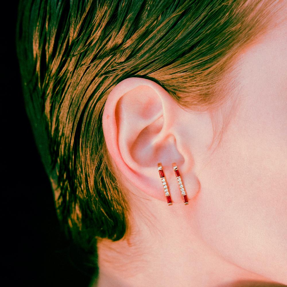 Gold&roses Pendientes D I am Red Promoción trimestral