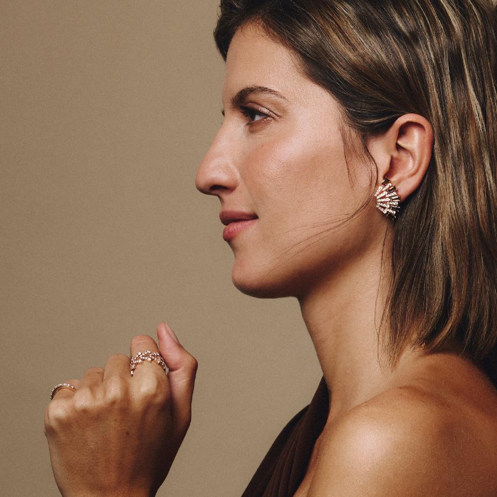 Gold&roses Pendientes Smoky Club L Cuarzo Grandes descuentos