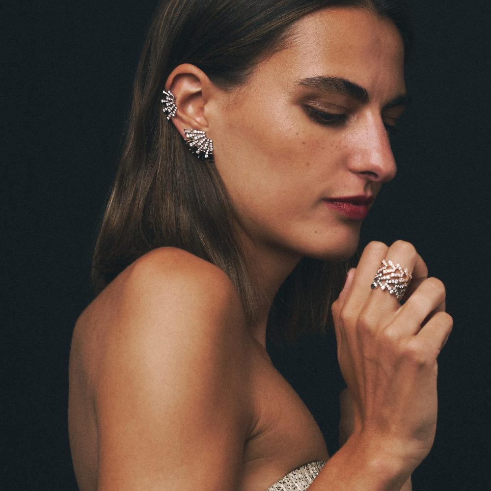 Gold&roses Pendientes Smoky Club L Cuarzo Grandes descuentos