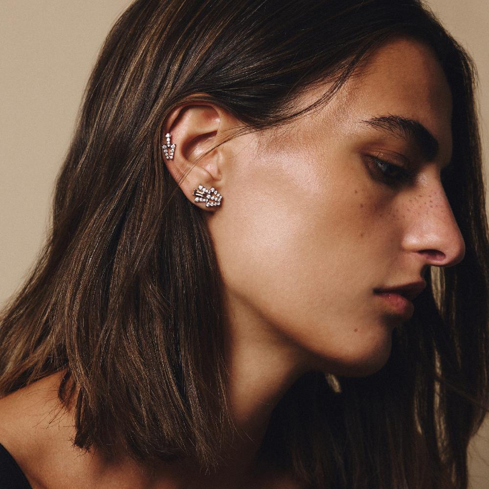 Gold&roses Pendientes Smoky Club M Cuarzo Ahorra y exporta