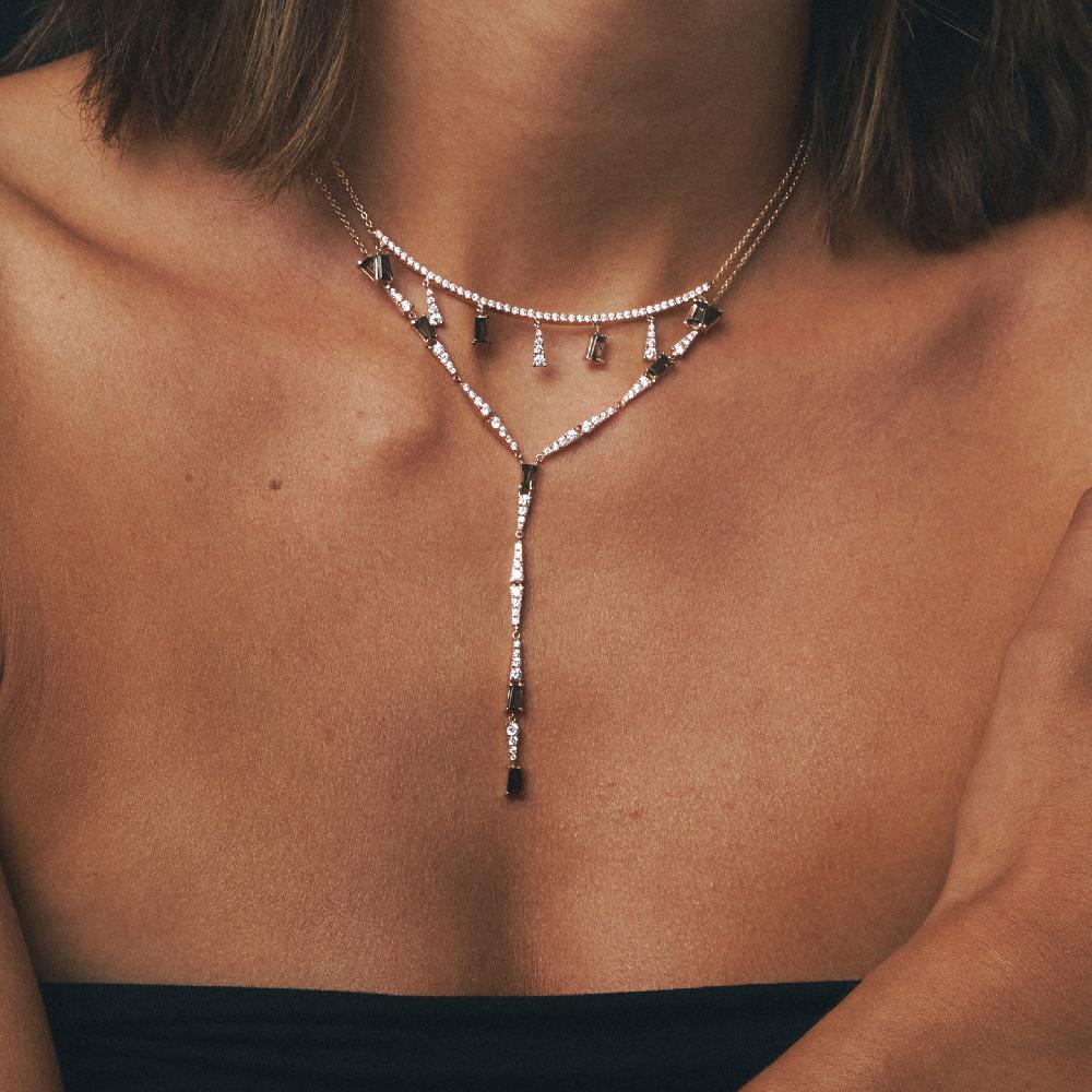 Gold&roses Collar Smoky Club Largo Ofertas