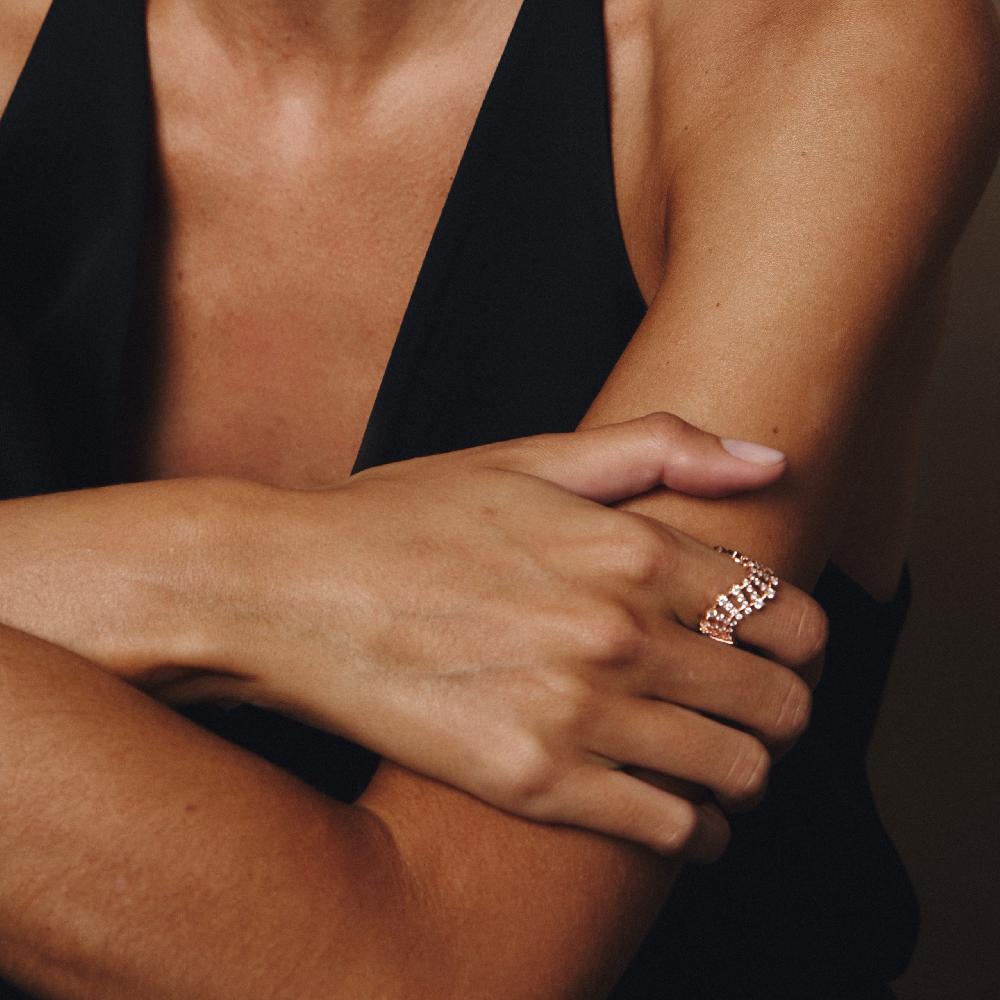 Gold&roses Anillo Smoky Club Descuento