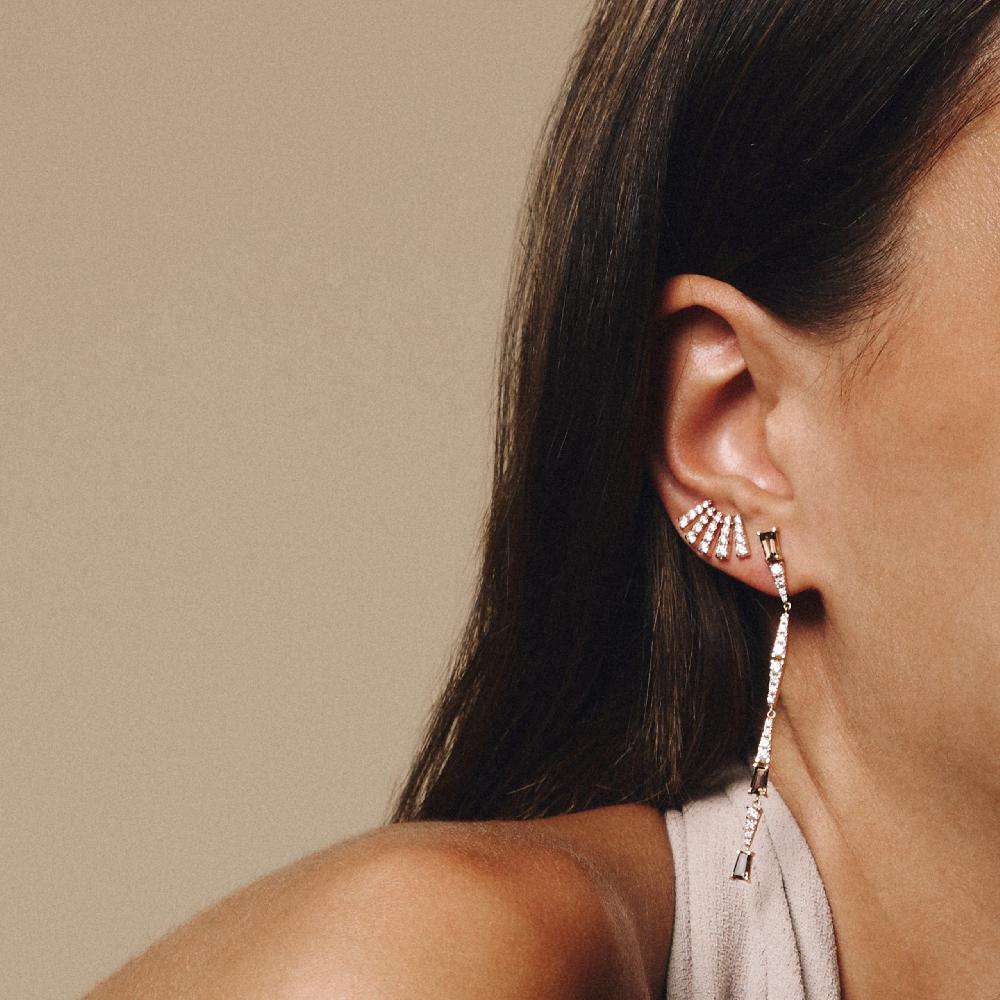 Gold&roses Pendientes Smoky Club Extra Largos Mejor oferta