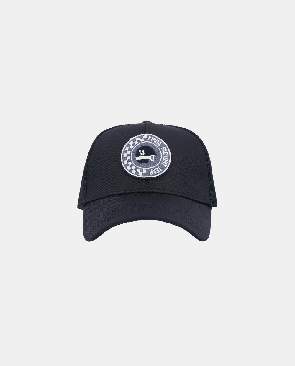 kimoa Gorra Racing Patch Black Grandes ahorros