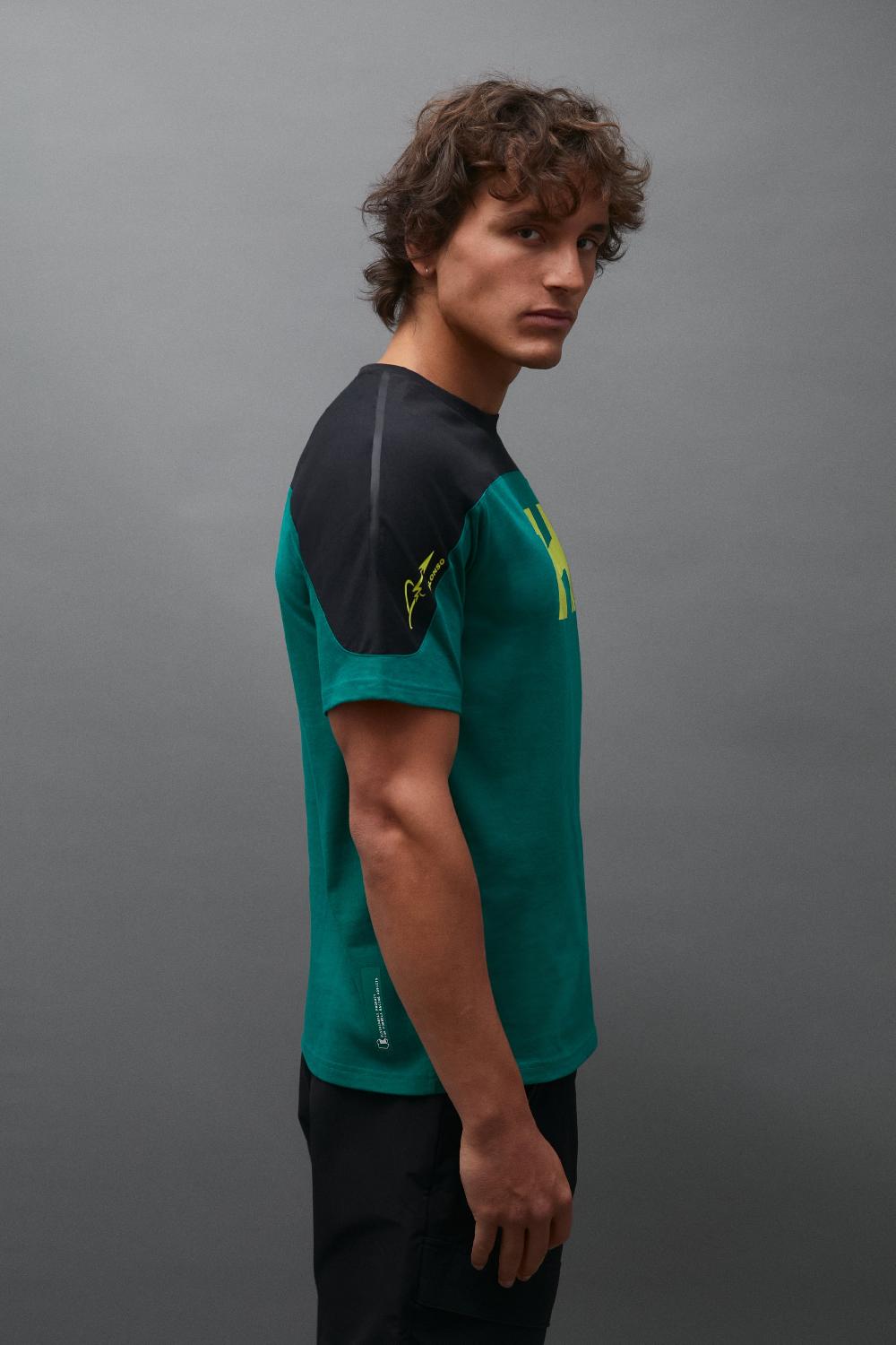 kimoa Aston Martin F1 Team x Kimoa 14 Color Block Tee green Precio de fábrica