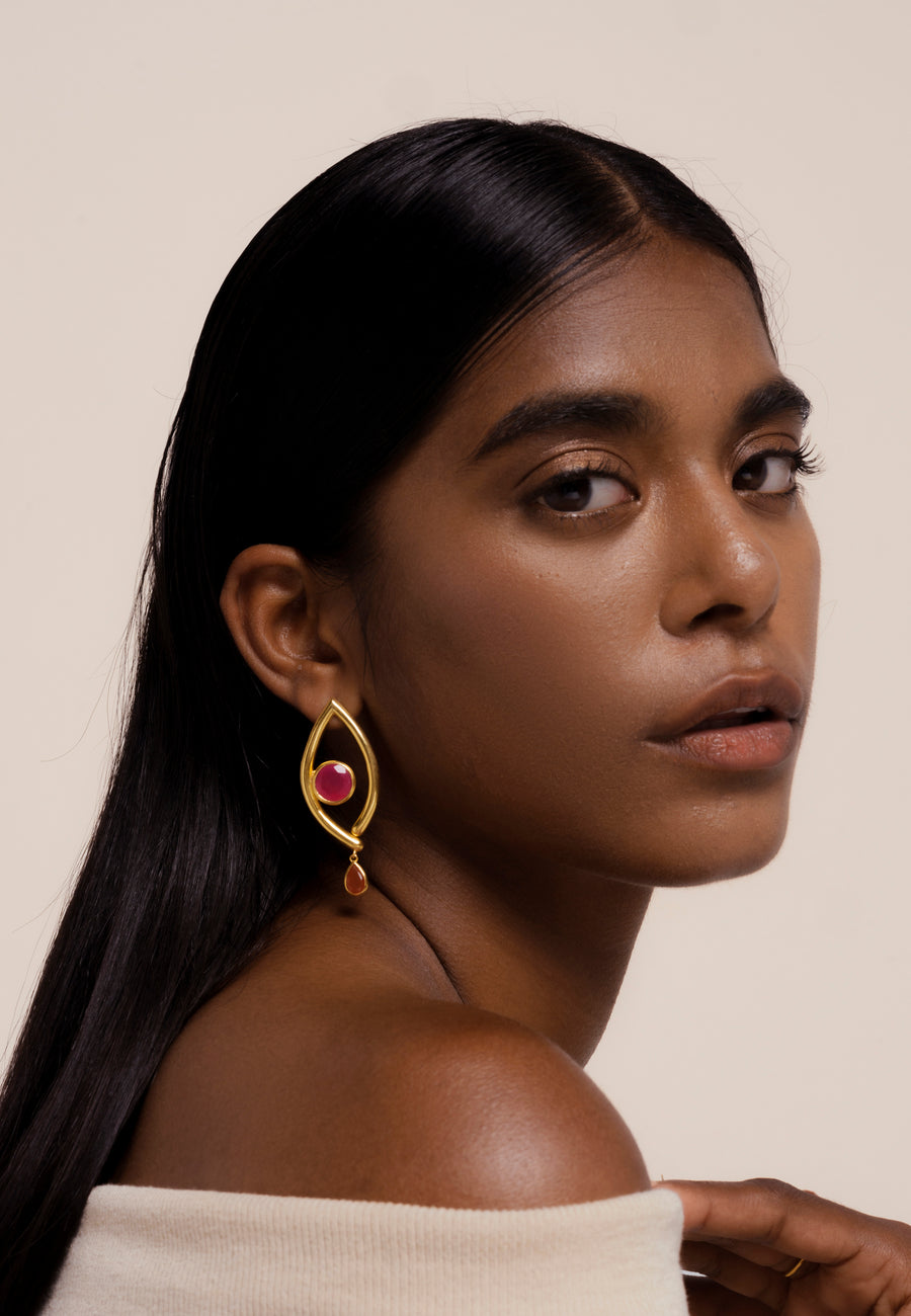 lavani Pendientes Intuition Naranja Precios de Black Friday