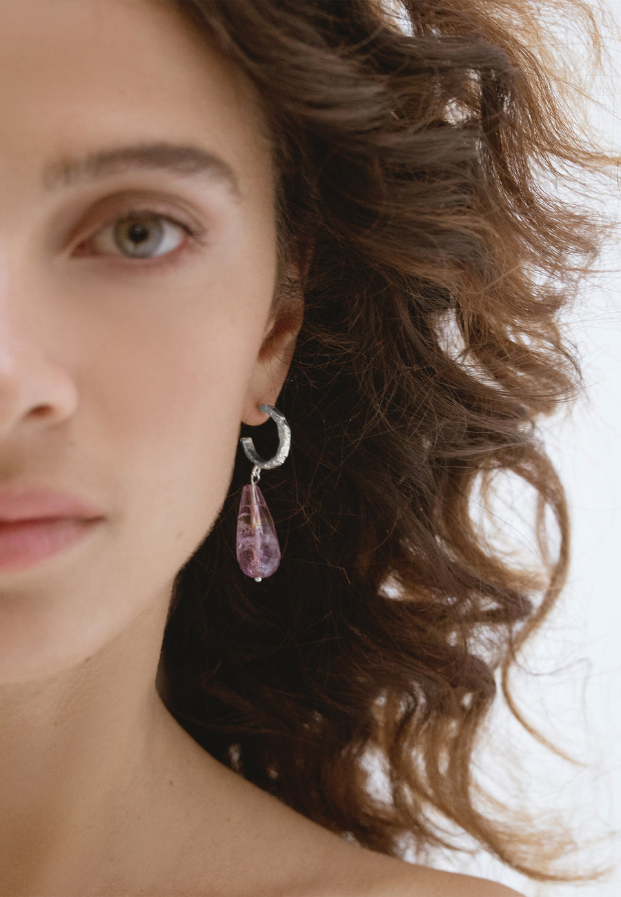 lavani Aros Plata Salma Amatista Descuentos del mes