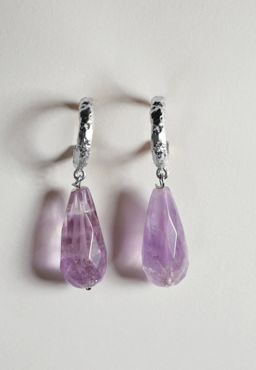 lavani Aros Plata Salma Amatista Descuentos del mes