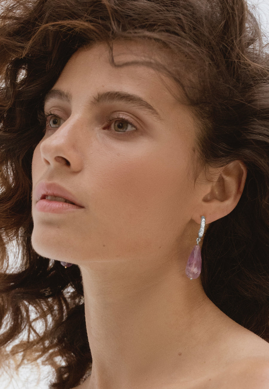 lavani Aros Plata Salma Amatista Descuentos del mes