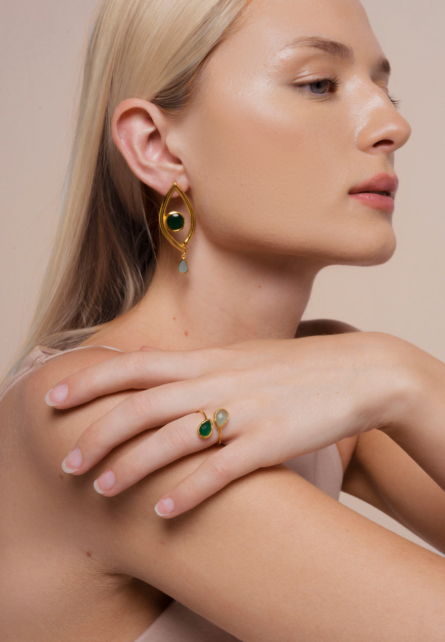 lavani Pendientes Intuition Verde Ofertas de temporada