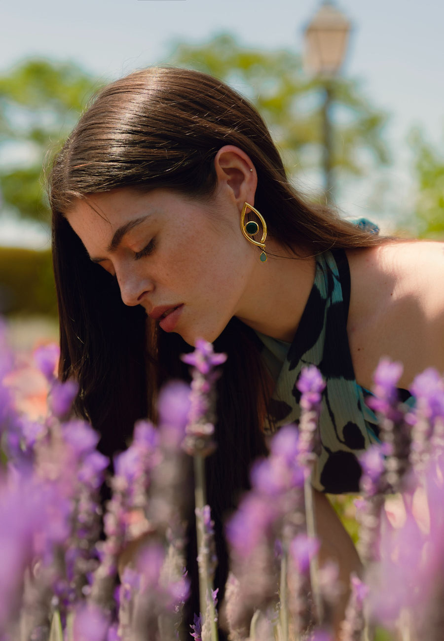 lavani Pendientes Intuition Verde Ofertas de temporada