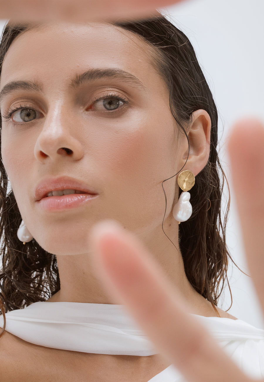 lavani Pendientes Ondina Perla En oferta