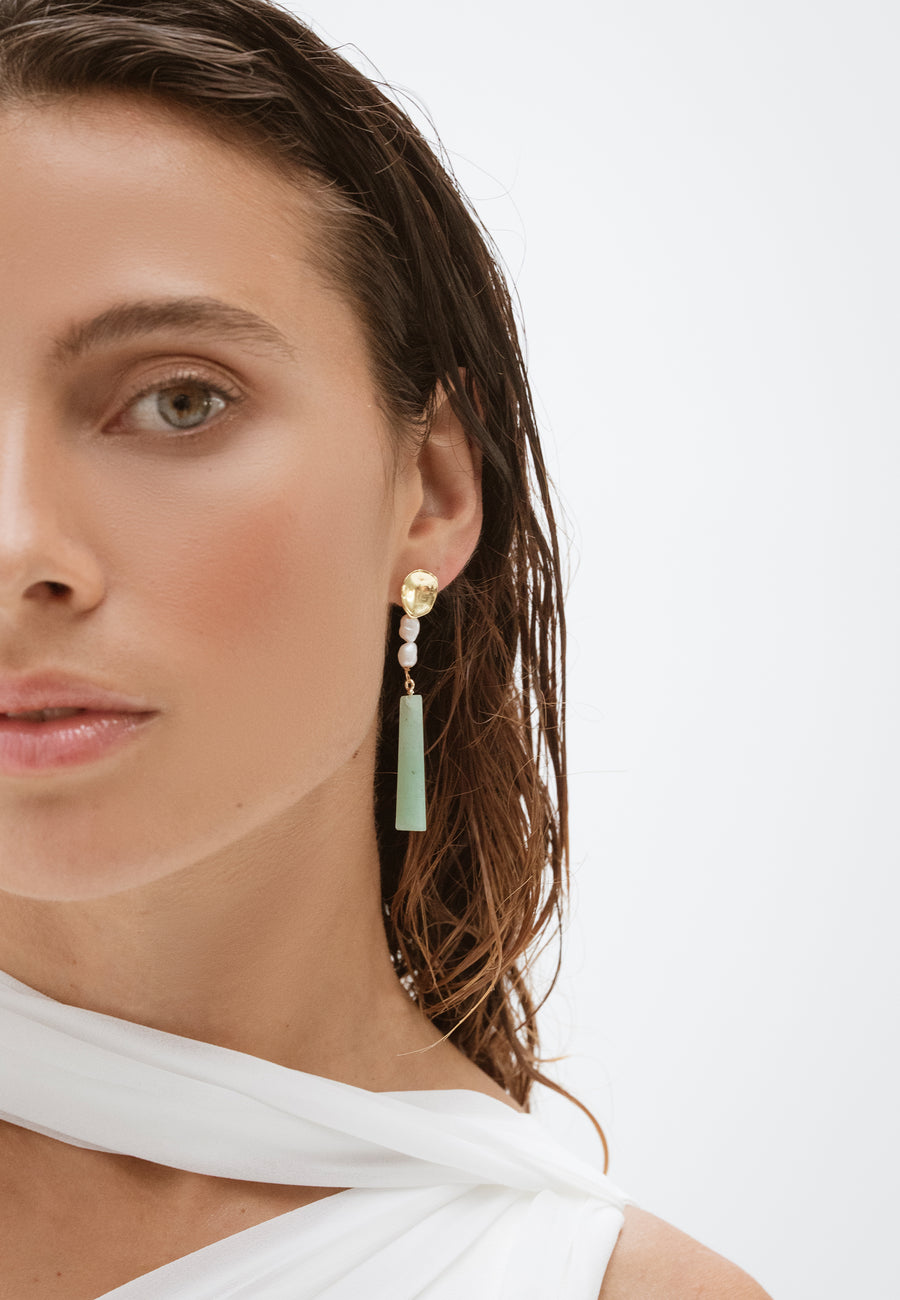 lavani Pendientes Melina Aguamarina Ventas relámpago