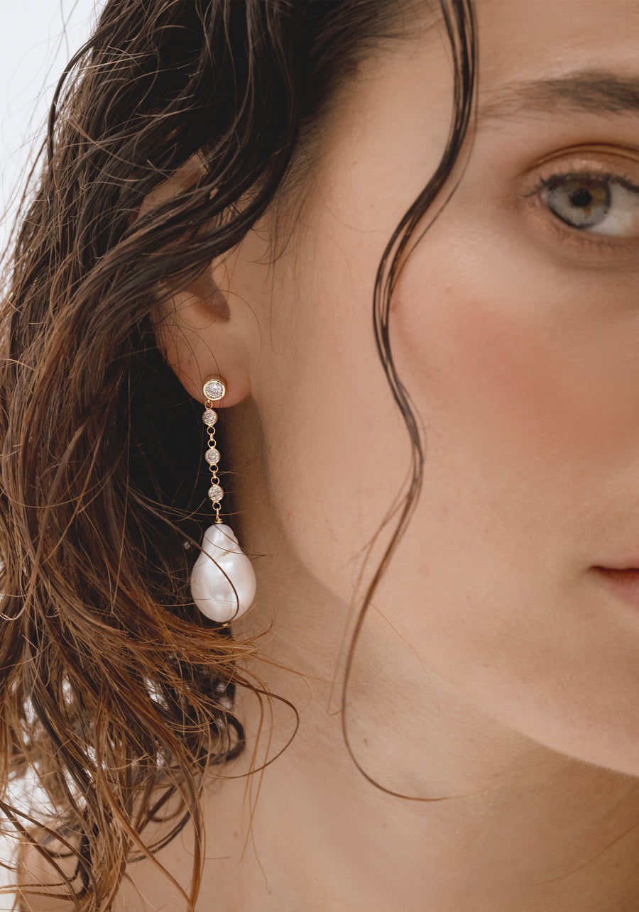 lavani Pendientes Celine Perla Barroca Mejor oferta