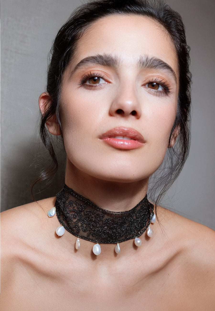 lavani Choker Elva Negro Superdescuento