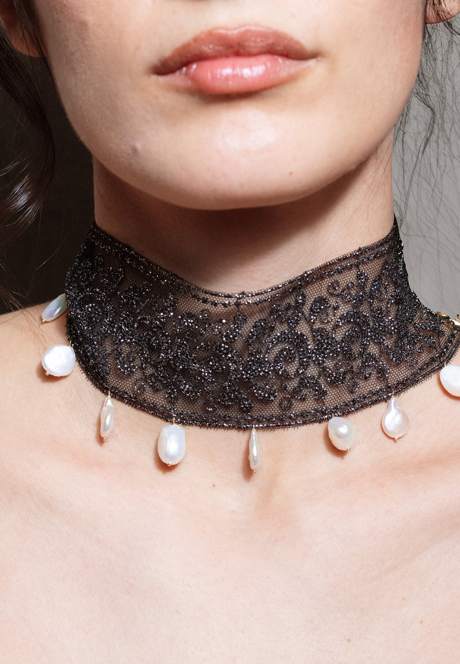 lavani Choker Elva Negro Superdescuento