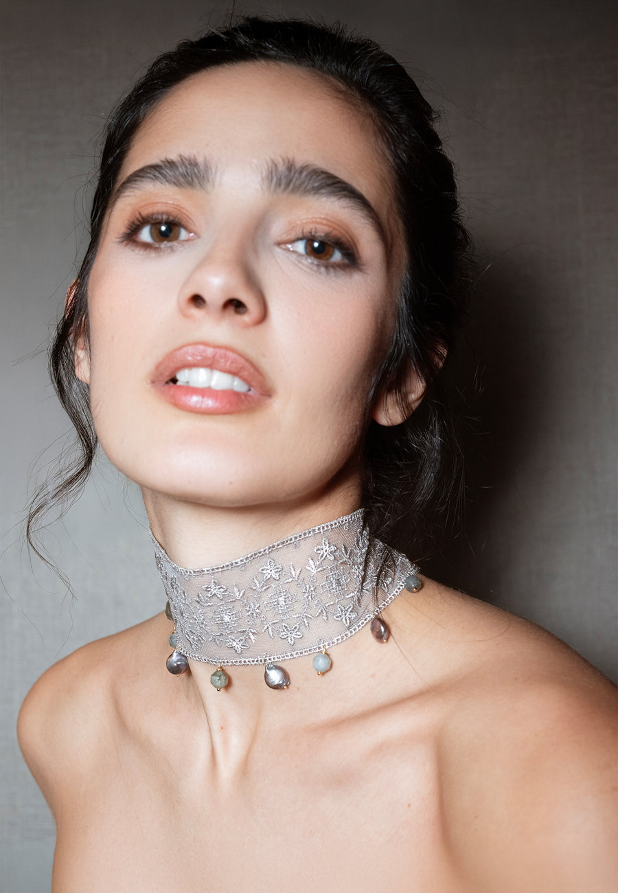 lavani Choker Laia Plateado Liquidación