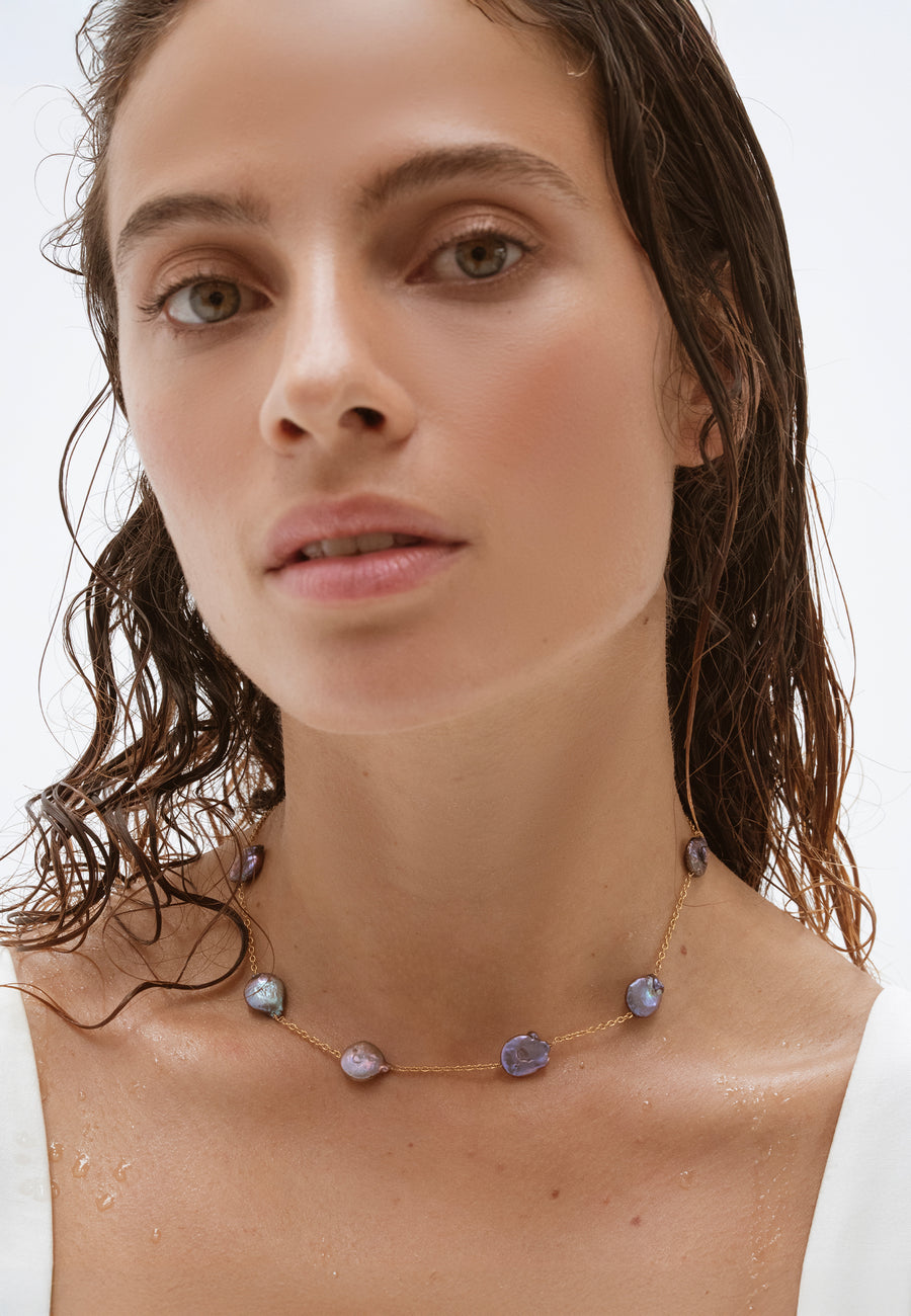 lavani Choker Perla Gris Siena Ahorra y exporta