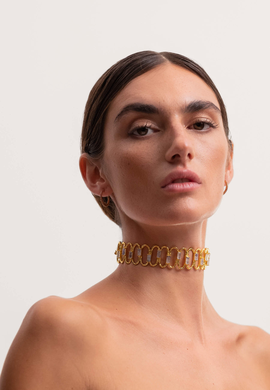 lavani Choker Dorado Rígido Rinaldi Ofertas especiales