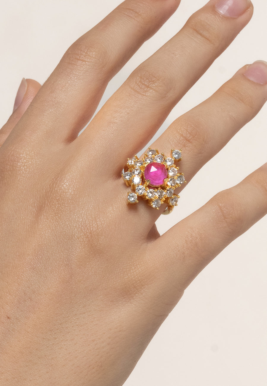 lavani Anillo Altaira Fucsia En oferta