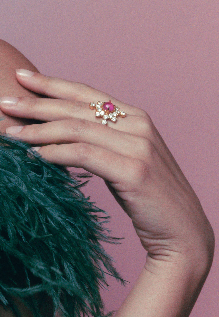 lavani Anillo Altaira Fucsia En oferta