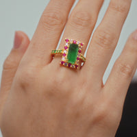 lavani Anillo Rivoli Fucsia y Verde Oferta exclusiva