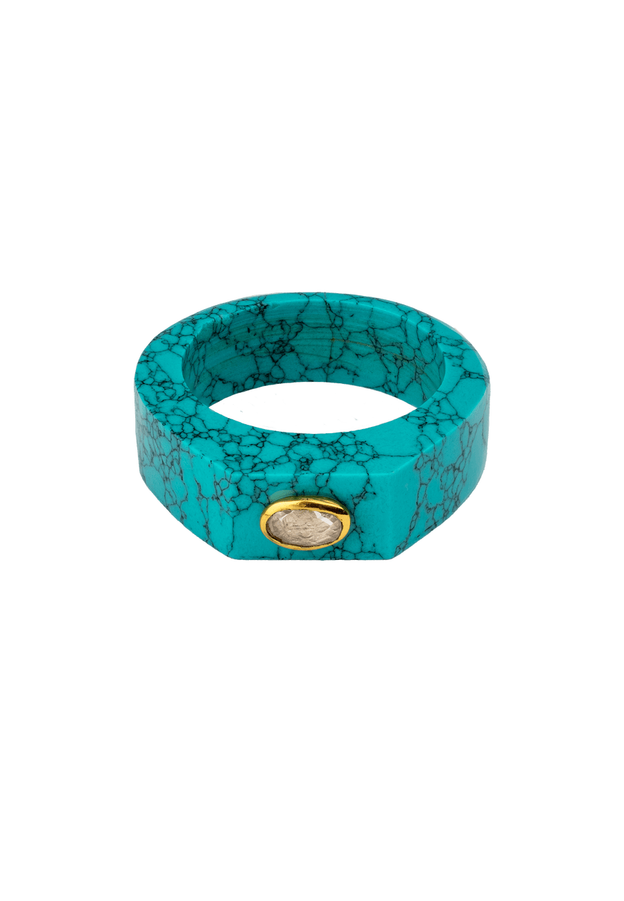 lavani Anillo Turquesa Mora Venta caliente