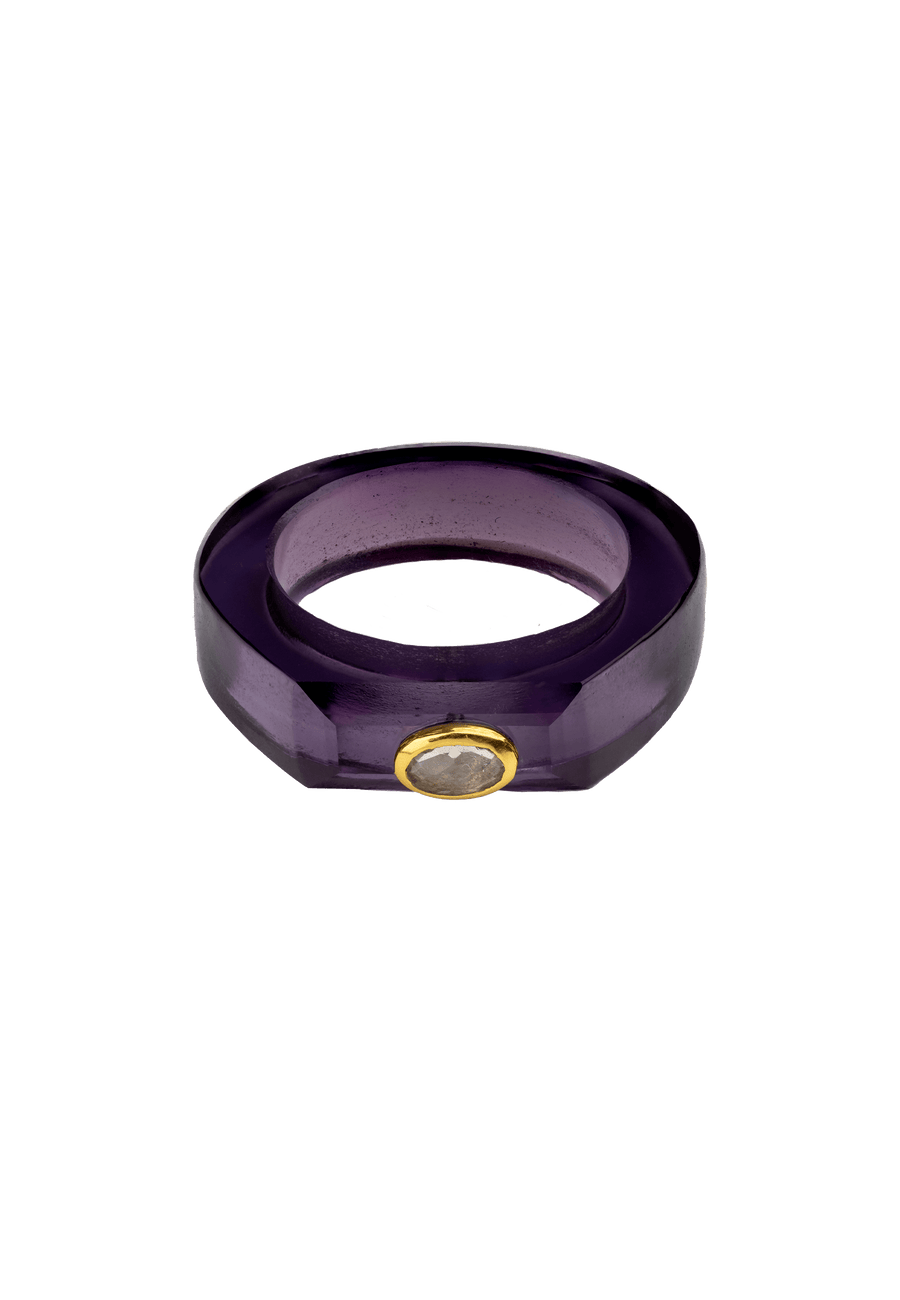 lavani Anillo Amatista Mora Gran oferta