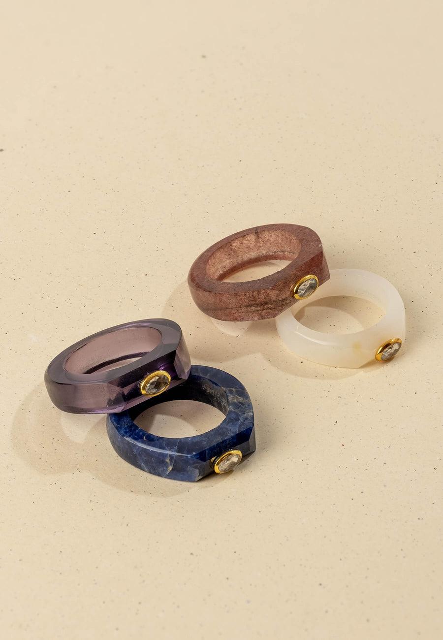 lavani Anillo Amatista Mora Gran oferta