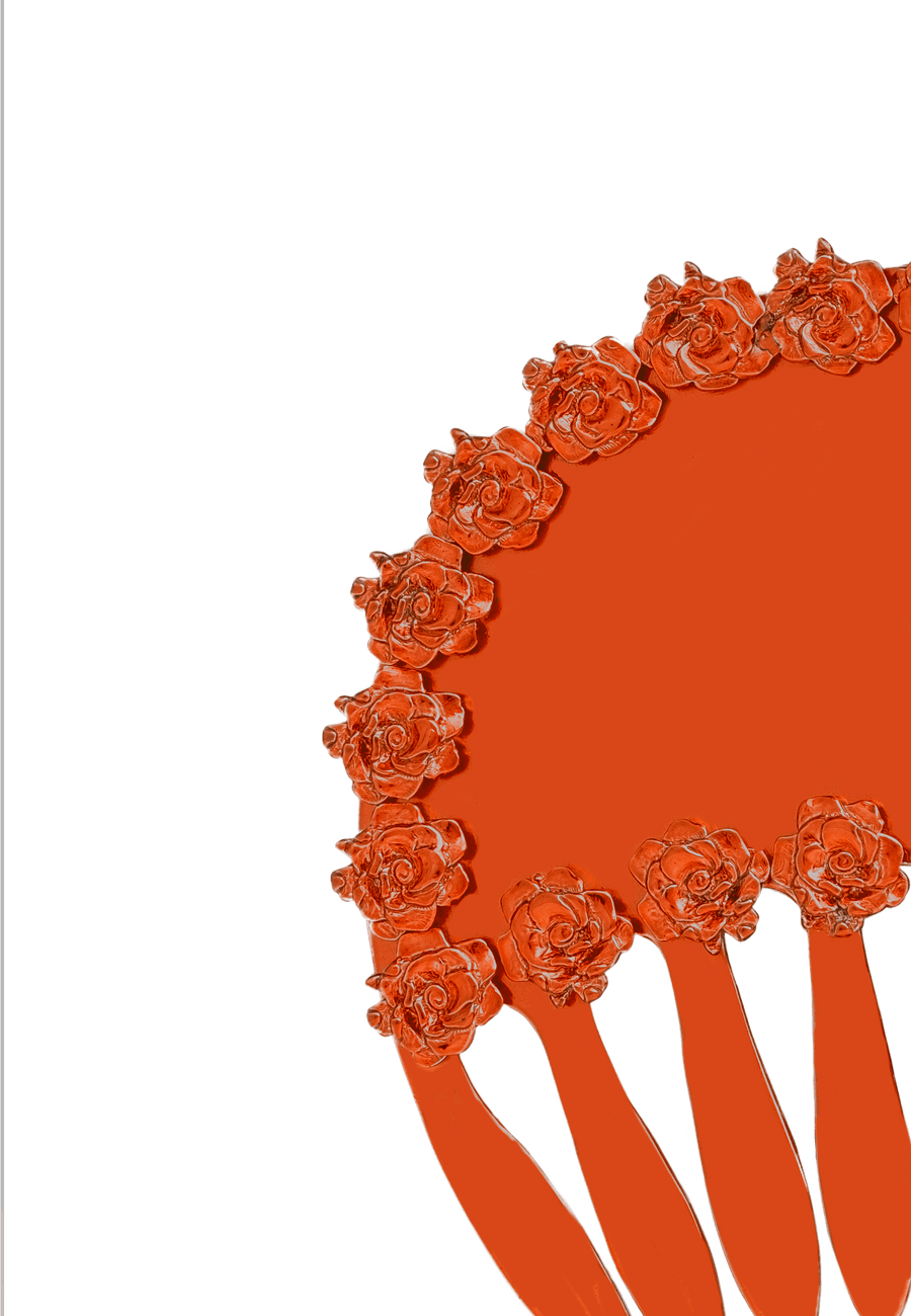 lavani Peineta Rosario Naranja En oferta