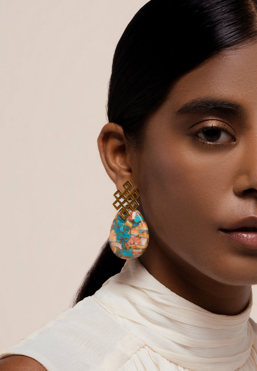 lavani Pendientes Endless Knot Multicolor Descuentos del mes