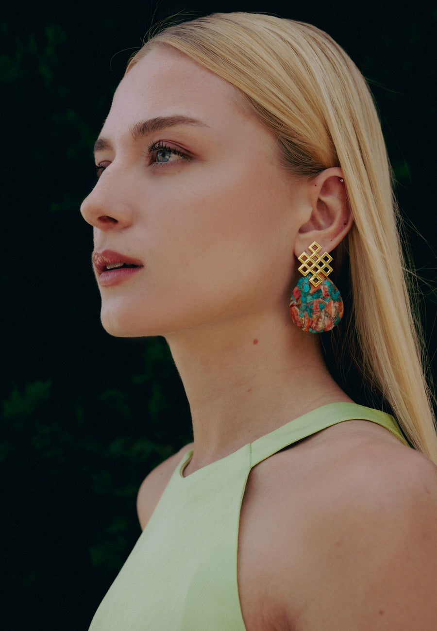 lavani Pendientes Endless Knot Multicolor Descuentos del mes