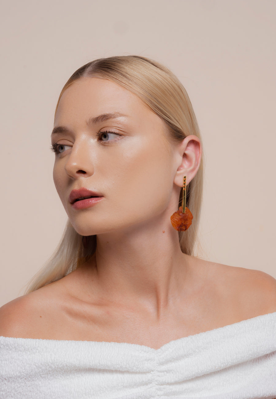 lavani Pendientes Bindu Naranja Descuento por venta flash