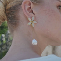 lavani Pendientes White Lotus Ofertas de temporada