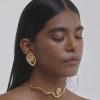 lavani Pendientes Spiral Dorados Rebajas de fin de temporada