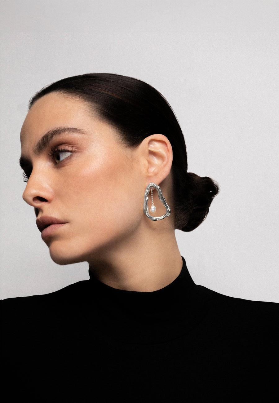 lavani Pendientes Perlas Giselle Plata Outlet